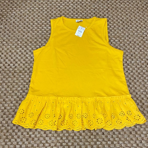 (NWT) J. Crew Factory Eyelet-Hem Tank Top - Picture 3 of 6
